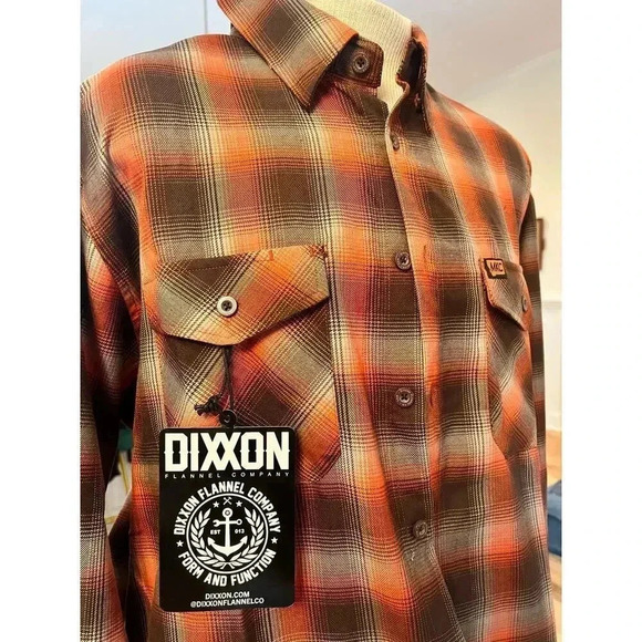 NWT DIXXON & montana knife company colab long sleeve flannel BLOOD brothers  2X - Picture 10 of 11
